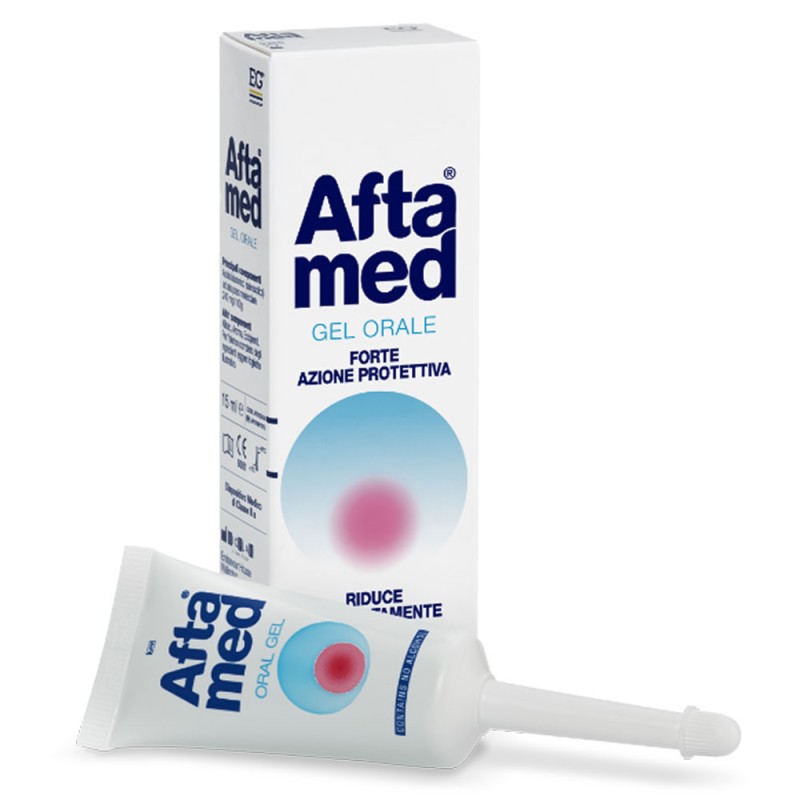 Afta med
gel orale
riduce immediatamente il dolore
Promuove la guarigione delle afte riducendone la durata
tubetto da 15 ml