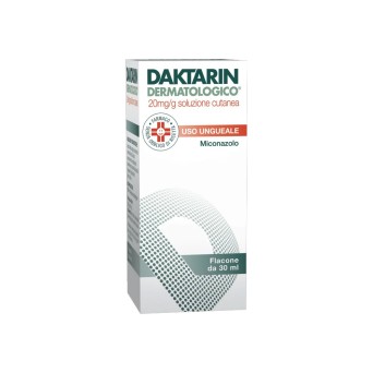 Daktarin
dermatologico
20mg/g soluzione cutanea
uso ungueale
miconazolo