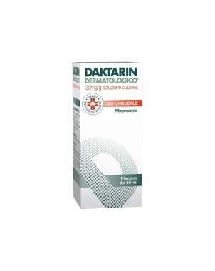 Daktarin
dermatologico
20mg/g soluzione cutanea
uso ungueale
miconazolo