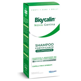 Bioscalin
Nova Genina
shampoo Fortificante Volumizzante
favorisce il benessere dei capelli del cuoio capelluto