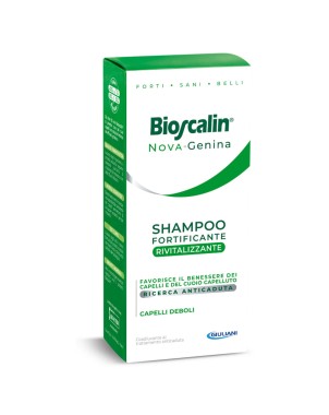 ioscalin
Nova Genina
shampoo fortificante rivitalizzante
favorisce il benessere dei capelli del cuoio capelluto