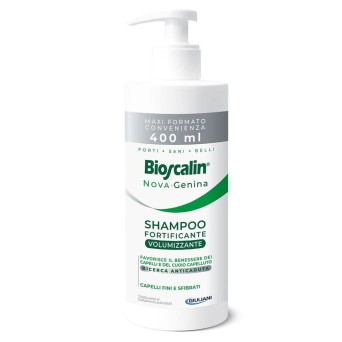 Bioscalin Nova Genina Shampoo Fortificante Volumizzante favorisce il benessere dei capelli e del cuoio capelluto