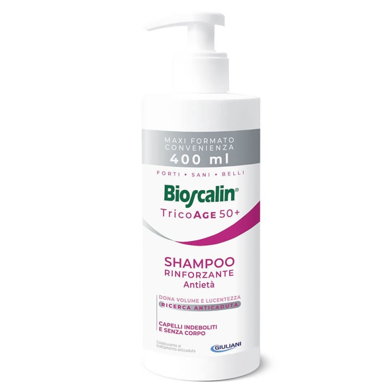 Bioscalin
TricoAGE 50+
shampoo Rinforzante antietà
dona volume e lucentezza