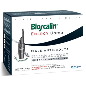 Bioscalin
Energy Uomo
fiale anticaduta
contrasta il diradamento e fornisce energia ai capelli