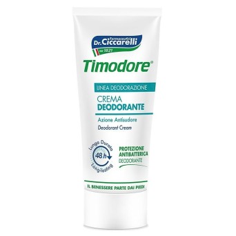 Timodore
crema deodorante
azione antisudore
48h lunga durata