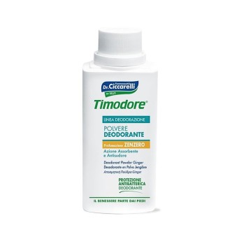 Timodore
Polvere Deodorante
profumazione zenzero
azione assorbente e antisudore