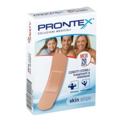 Prontex
skin strips
cerotti sterili medi
traspiranti e resistenti
scatola 20 pezzi