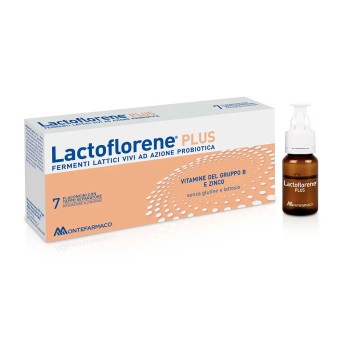 Lactoflorene Plus
fermenti lattici vivi ad azione probiotico
vitamine del gruppo B e Zinco
senza glucosio, senza lattosio