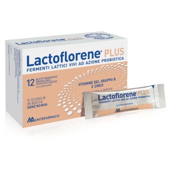 Lactoflorene Plus
fermenti lattici vivi ad azione probiotica
vitamine del gruppo B e zinco
si scioglie in bocca senz'acqua