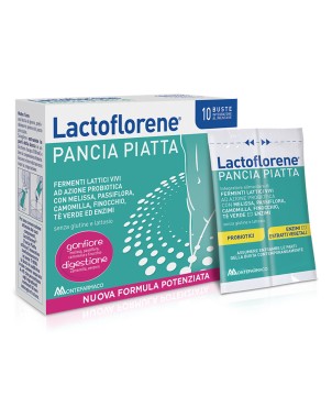 Lactoflorene
Pancia Piatta
Fermenti lattici vivi ad azione probiotica con melissa, passiflora, camomilla, finocchio ed enzimi