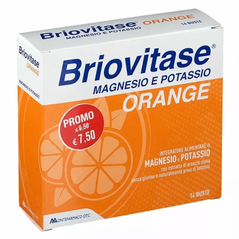 Briovitase
Magnesio e Potassio
Orange
con estratto di arancia rossa
senza glutine | naturalmente privo di lattosio