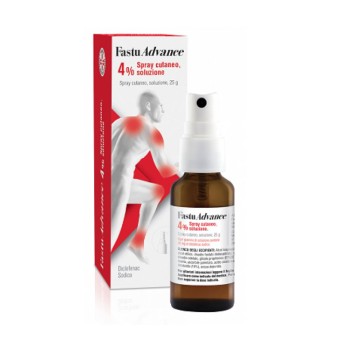 Fastu Advance
4% spray cutaneo, soluzione
diclofenac sodico
flaconcino spray da 25 g