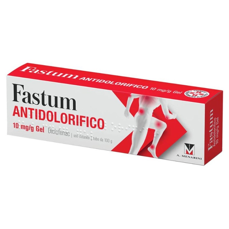 Fastum
Antidolorifico
10 mg/g gel
diclofenac
uso cutaneo
tubo da 100 g