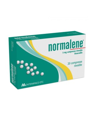 Normalene
5 mg compresse rivestite
stitichezza occasionale
aiuta il transito e l'espulsione delle feci
bisacodile