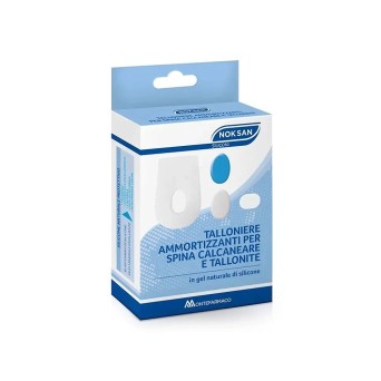 NOK SAN
talloniere ammortizzanti
per spina calcaneare e tallonite
in gel naturale di silicone