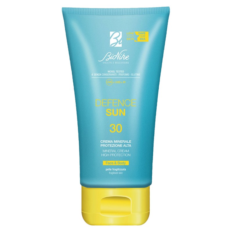 Bionike
Defence Sun
Crema Minerale
SPF 30 protezione alta
Protezione alta
Tubo da 100 ml