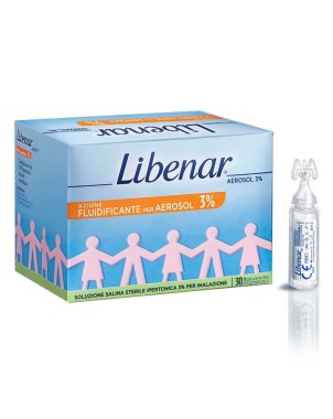 Libenar
aerosol 3%
azione fluidificante per aerosol
soluzione salina sterile ipertonica 3% per inalazione