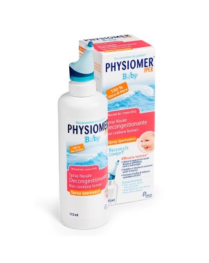 hysiomer Baby
100% siero di mare
spray ipertonico nasale
decongestionante
non contiene farmaci