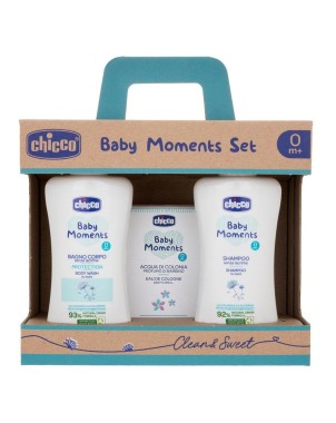 Chicco baby moments set clean & weet bain