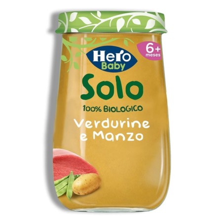 HERO Baby Solo Omogeneizzato 100% biologico 6 mesi+ Verdurine e Manzo