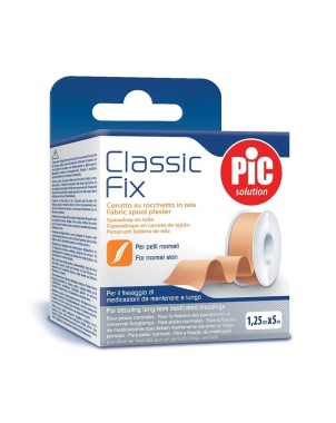 PiC solution
Classic Fix
cerotto su rocchetto in tela
per pelli normali
per il fissaggio di medicazioni da mantenere a lungo