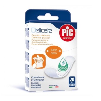 PiC solution
Delicate
cerotto delicato
confortevole
formato 19x72 mm (medium) 20 pezzi