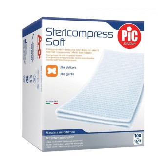 PiC solution
Stericompress Soft
compresse in tessuto non tessuto sterili
ultra delicate
massima assorbenza