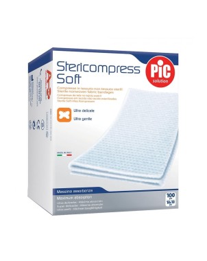 PiC solution
Stericompress Soft
compresse in tessuto non tessuto sterili
ultra delicate
massima assorbenza