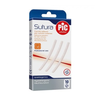 Pic solution
Sutura
cerotti adesivi per suture cutanee
professional care
ipoallergenico | latex free
confezione da 10 pezzi