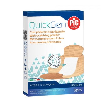 PiC solution
QuickGen
cerotti con polvere cicatrizzante
accelera la guarigione
acido ialuronico