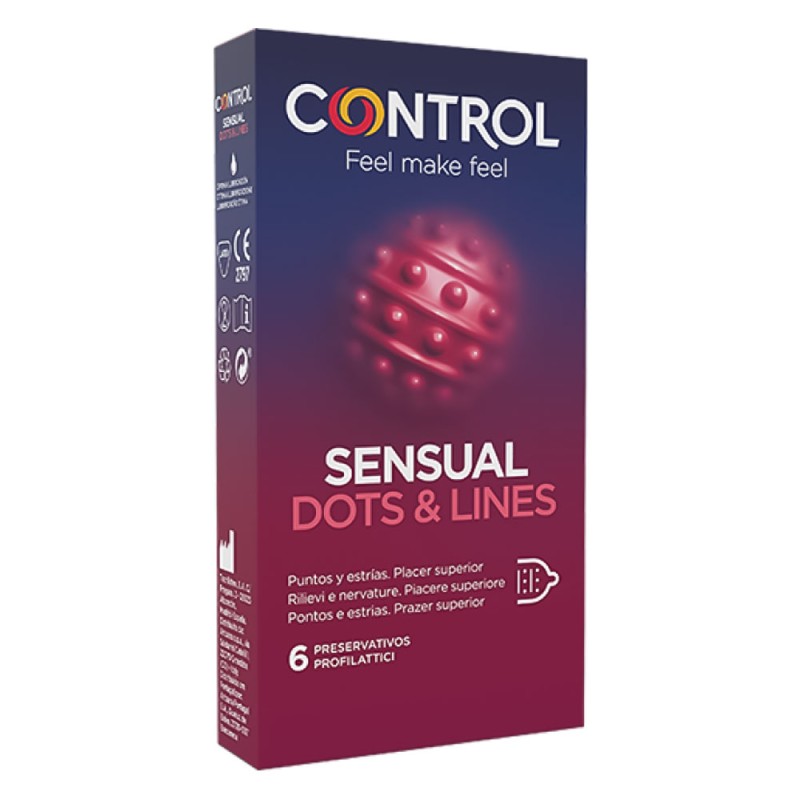 Control
Feel make feel
Sensual Dots & Lines
profilattici
rilievi e nervature, piacere superiore