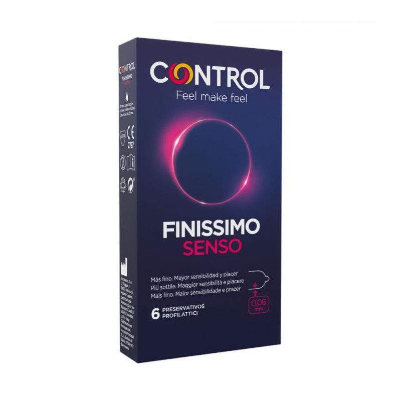 Control
Feel make feel
Finissimo Senso
profilattici
più sottile, maggior sensibilità e piacere
confezione da 6 pezzi