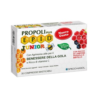 E.P.I.D. Junior
Propoli Plus
Con Agrimonia utile per il benessere della gola e ricco di vitamina C