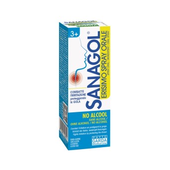 Sanagol
Erismo spray orale
combatte l'irritazione proteggendo la gola
Senza Alcool | senza glutine
flacone da 20 ml