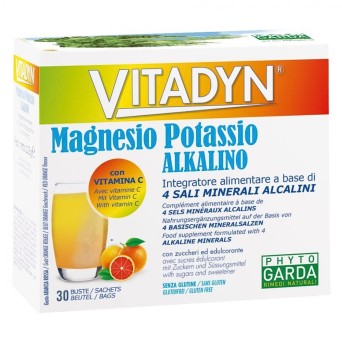 itadyn
Magnesio Potassio Alkalino
Integratore alimentare a base di 4 sali minerali alcalini
con vitamina C