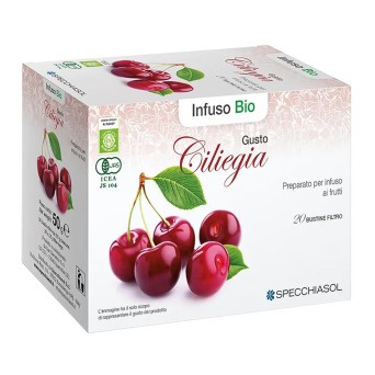 Ciliegia
Infuso Bio
Preparato per infuso ai frutti
confezione da 20 bustine filtro