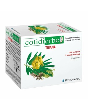 Cotidierbe
Tisana
Integratore alimentare a base di erbe officinali
utile per favorire il transito intestinale