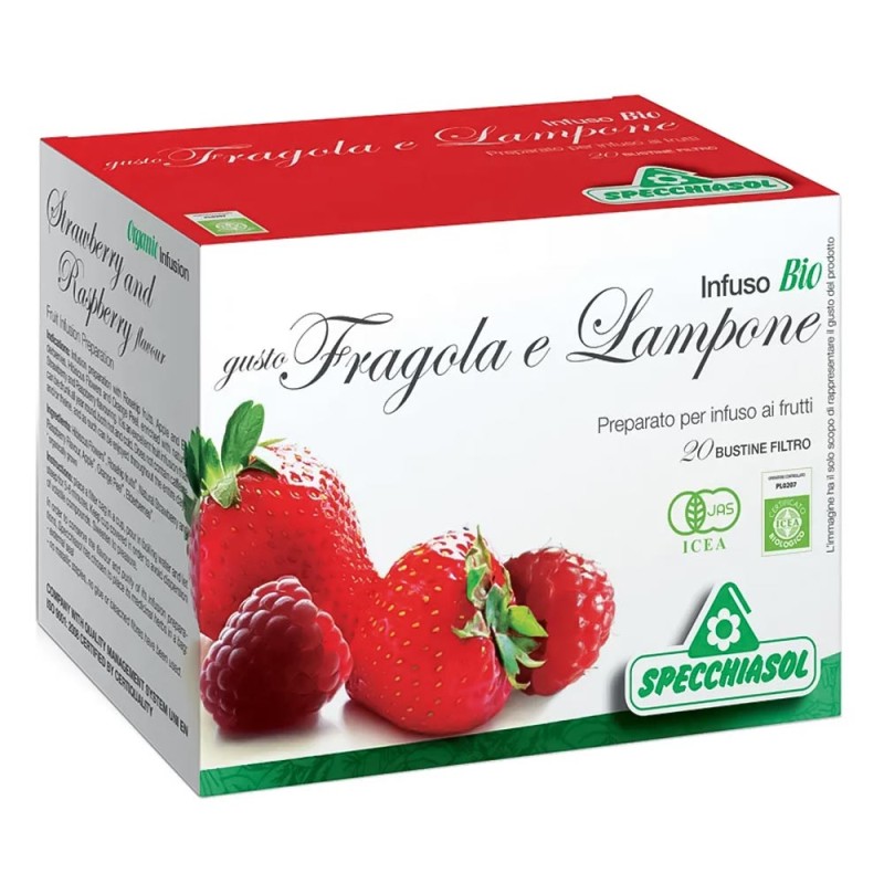 Fragola e Lampone
Infuso Bio
preparato per infuso ai frutti
confezione da 20 bustine filtro