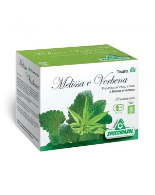 Melissa e Verbena
Tisana Bio
Preparato per infuso a base di Melissa e Verbena
confezione da 20 bustine filtro