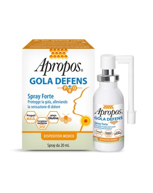 Apropos
Gola Defens Pro
spray forte
Protegge la gola alleviando la sensazione di dolore