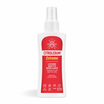 Citroledum Extreme Spray Lozione insetto repellente Formula con deet al 50% spray no gas per uso cutaneo