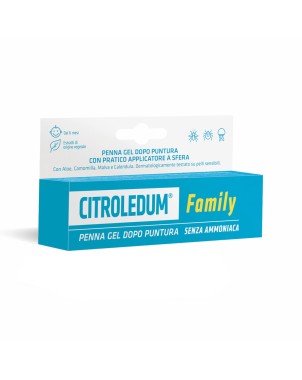 Citroledum
Family
penna gel dopo puntura
con aloe, camomilla, malva e calendula