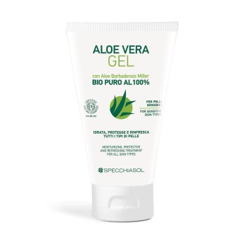 Aloe Vera Gel
con aloe barbadensis miller Bio puro al 100%
Idrata, protegge e rinfresca tutti i tipi di pelle