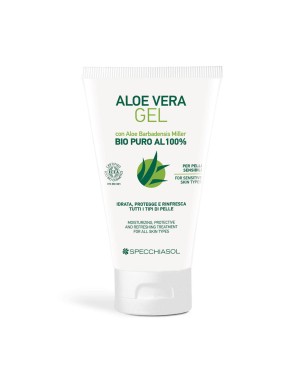 Aloe Vera Gel
con aloe barbadensis miller Bio puro al 100%
Idrata, protegge e rinfresca tutti i tipi di pelle