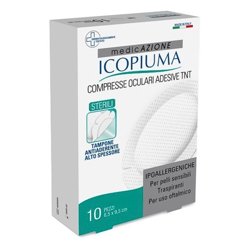 Icopiuma
medicAZIONE
Compresse Oculari adesive TNT
sterili | tampone antiaderente alto spessore