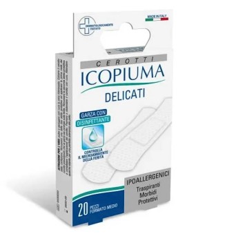 copiuma
Cerotti Delicati
garza disinfettante
controlla il microambiente della ferita