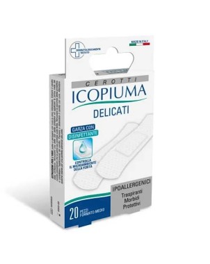 copiuma
Cerotti Delicati
garza disinfettante
controlla il microambiente della ferita