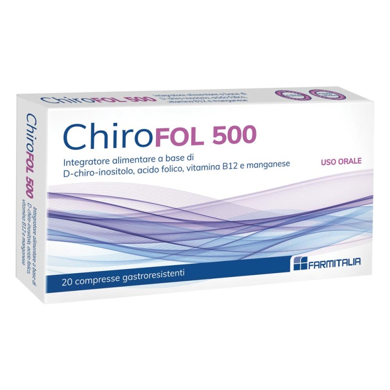 Chirofol 500
Senza glutine | naturalmente privo di lattosio
scatola da 20 compresse gastroresistenti