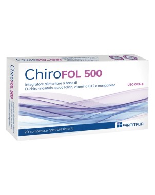 Chirofol 500
Senza glutine | naturalmente privo di lattosio
scatola da 20 compresse gastroresistenti