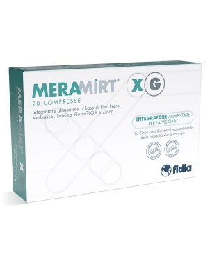 Meramirt XG
Integratore alimentare per la visione*
*Lo Zinco contribuisce al mantenimento della capacità visiva normale